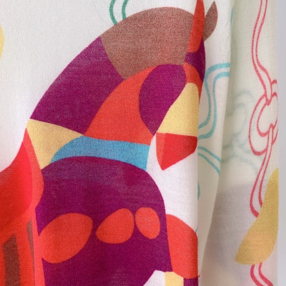 HERMES crew-neck wool horse print sweater, still the same soft and delicate wool - Picture 6 of 8